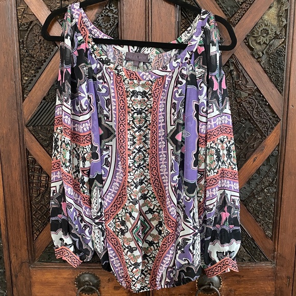 Hale Bob Tops - Hale Bob Tribal Print Long Sleeve Blouse, Size XS